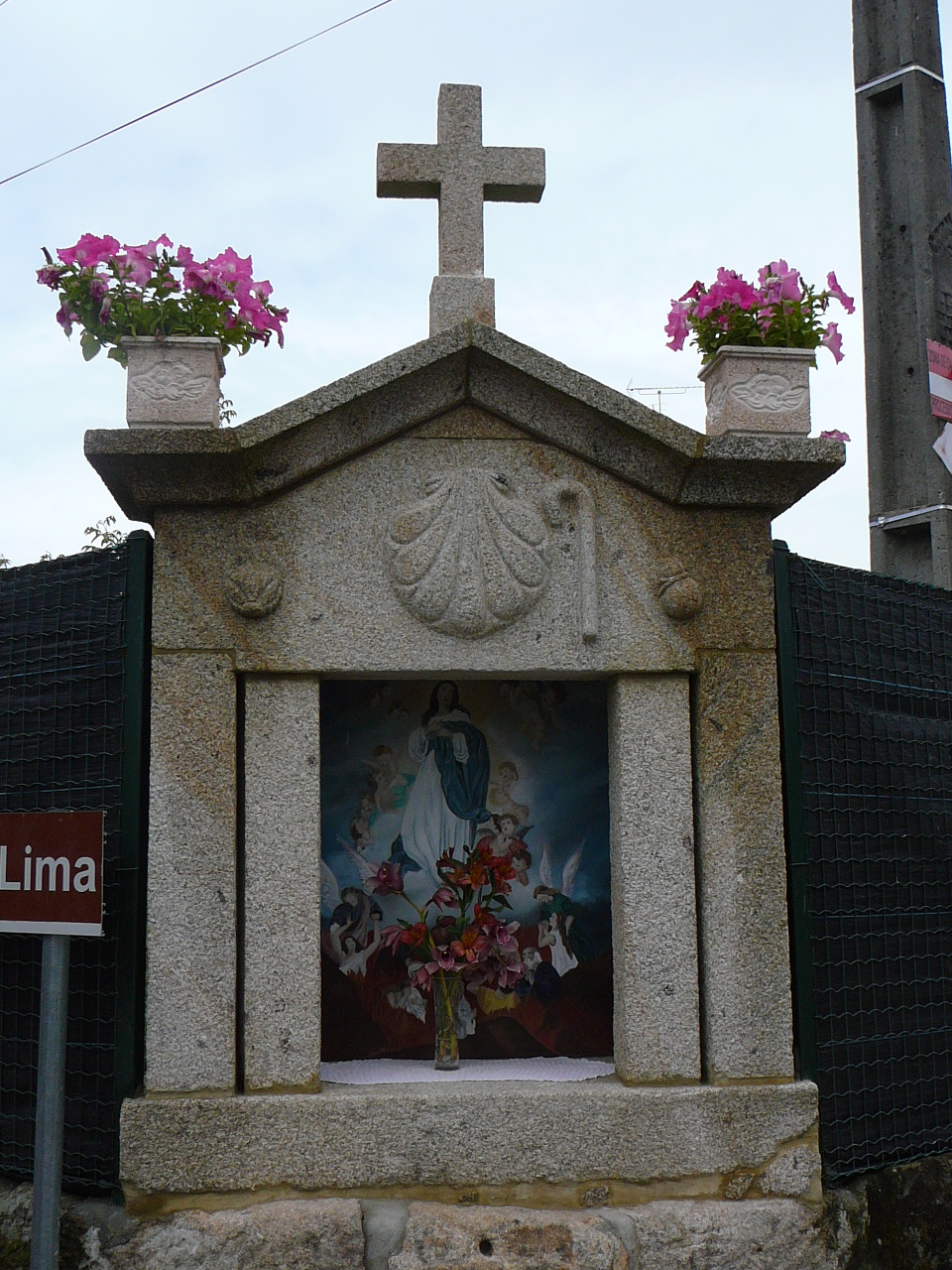 Barcelos - Ponte  de Lima Stèle sur le chemin 